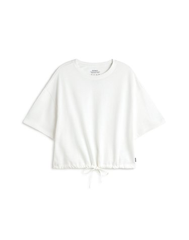 에코알프 릴렉스핏 라운드넥 크롭 반팔 티셔츠 MCWGATSNEIVA1001S26 WHITE
