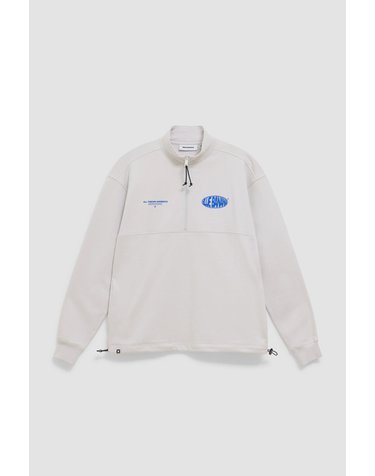블루바나나 오버사이즈 하프집업 프린트 맨투맨 AW26UG022OVLGY06 LIGHT GREY