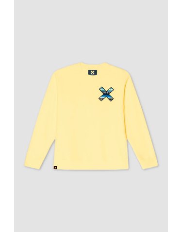 블루바나나 클래식 자수 라운드넥 긴팔 맨투맨 AW25UG021CLAYL03 LIGHT YELLOW