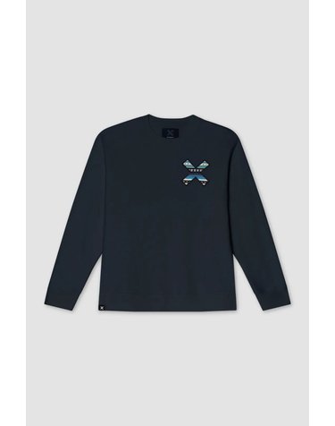 블루바나나 로고 자수 라운드넥 긴팔 맨투맨 BB-C-CLA-SWE-ANTR ANTHRACITE