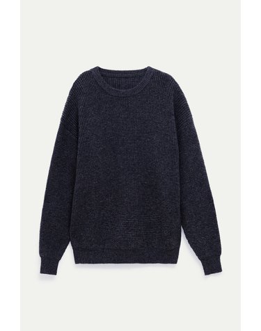 블루바나나 와플 라운드넥 니트 스웨터 AW26MG029WFEGY01 ANTHRACITE