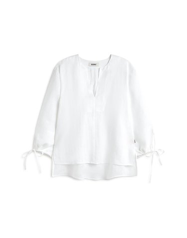 에코알프 오버핏 린넨 라운드넥 긴팔 셔츠 MCWGASRJENA00709S26 WHITE