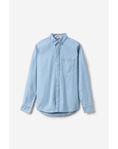 에코알프 버튼다운 칼라 데님 긴팔 셔츠 MCMGASRWALTE1008S26 LIGHT-DENIM
