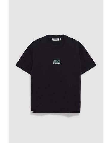 블루바나나 오버핏 프린트 라운드넥 반팔 티셔츠 AW26UG011BOOBL11 NAVY