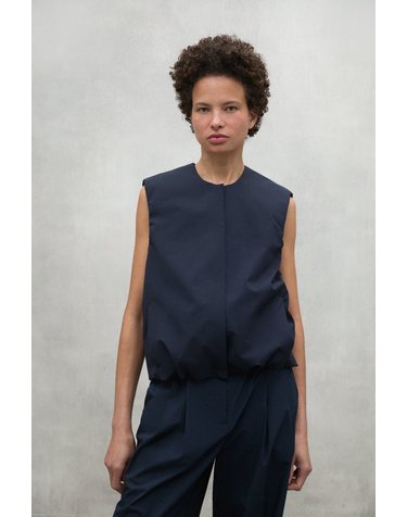 에코알프 방수 라운드넥 패딩 조끼 MCWGAVEKARIN0151S25 DEEP NAVY