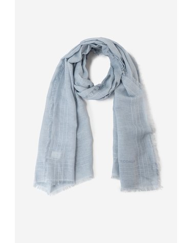 에코알프 프레이드 코튼 스카프 MCWACSFFITZB0798S26 BLUE-DENIM