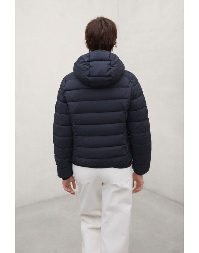 블루 바나나 에코알프 후드 집업 경량 숏 패딩 자켓 MCWGAJKASP000987W26 DEEP-NAVY 네이비 착용컷