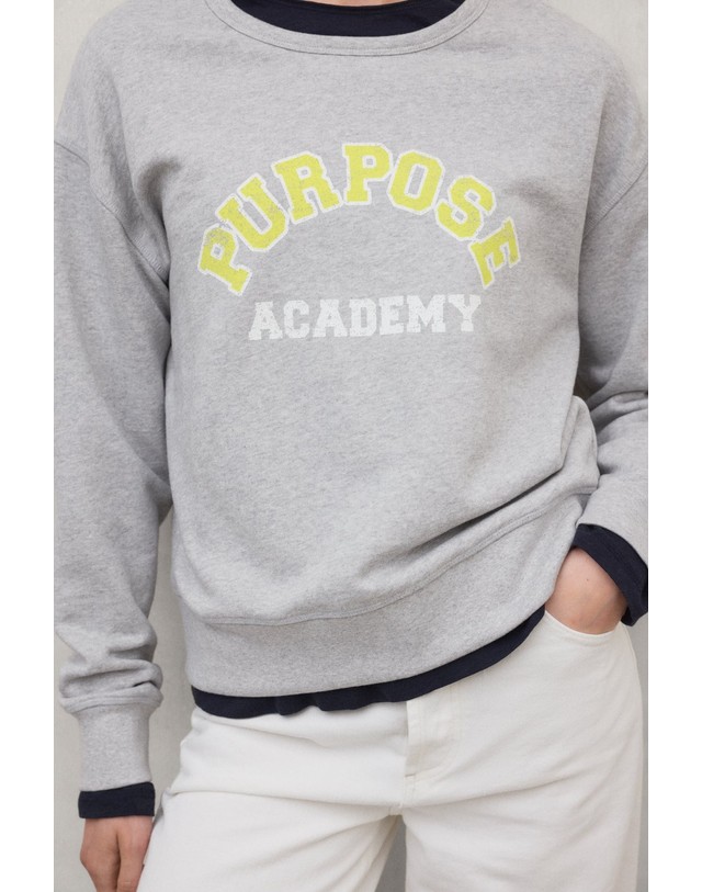 블루 바나나 에코알프 레귤러핏 프린트 라운드넥 맨투맨 MCWGASTPURPO0846W26 LIGHT-GREY-MELANGE 그레이 착용컷