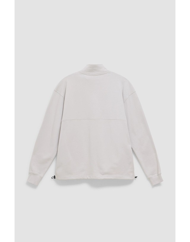 블루 바나나 블루바나나 오버사이즈 하프집업 프린트 맨투맨 AW26UG022OVLGY06 LIGHT GREY 그레이 착용컷
