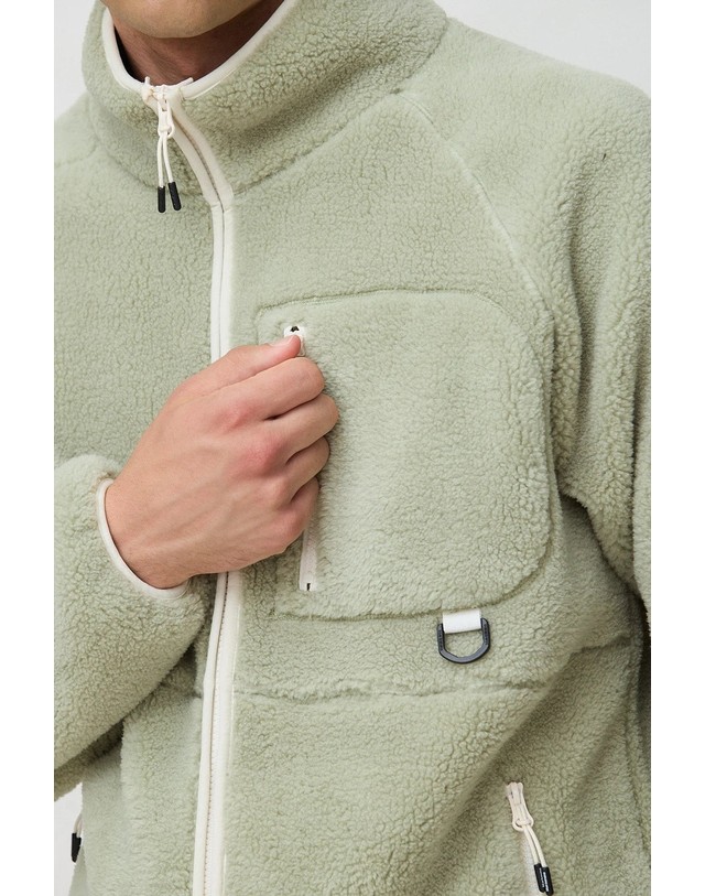 블루 바나나 블루바나나 플리스 집업 트레킹 자켓 AW26MG014FPJGR17 SAGE 카키 착용컷