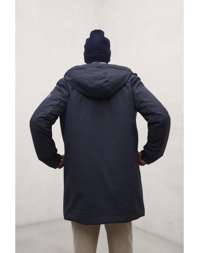 블루 바나나 에코알프 후드 방수 롱 패딩 코트 MCMGAJKPASU00774W26 DEEP-NAVY 네이비 착용컷