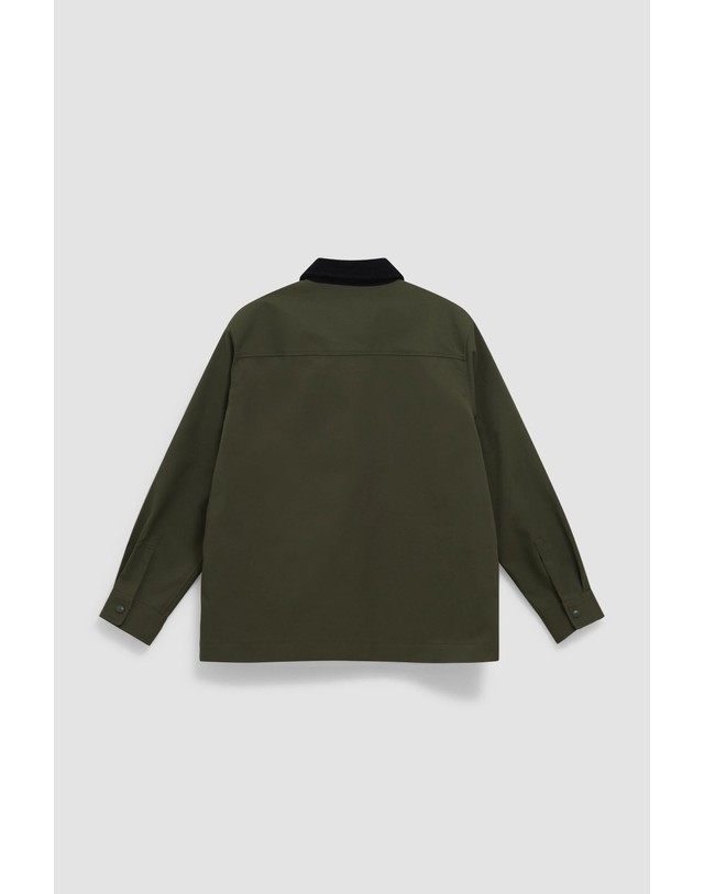 블루 바나나 블루바나나 발수성 플랩 포켓 워크 자켓 AW26MG033MNTGR06 OLIVE GREEN 카키 착용컷