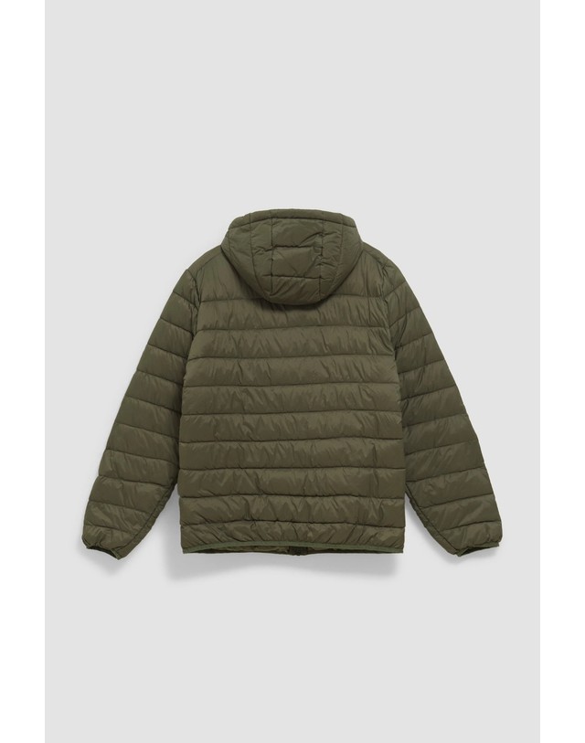 블루 바나나 블루바나나 경량 후드 숏 패딩 점퍼 AW26MG004BLZGR06 OLIVE GREEN 카키 착용컷