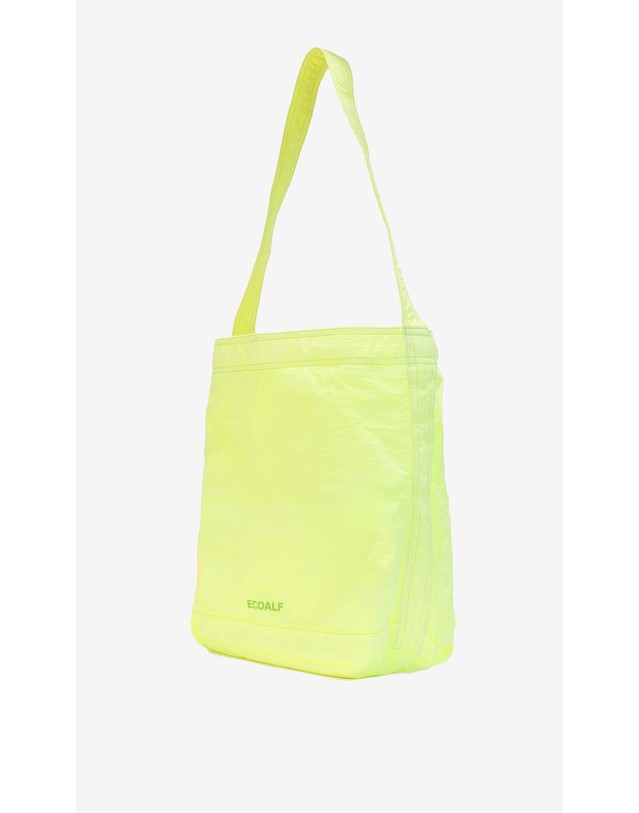 블루 바나나 에코알프 경량 폴더블 버킷 숄더백 MCWACSOIPAN0072S25 YELLOWFLUOR 노랑 착용컷