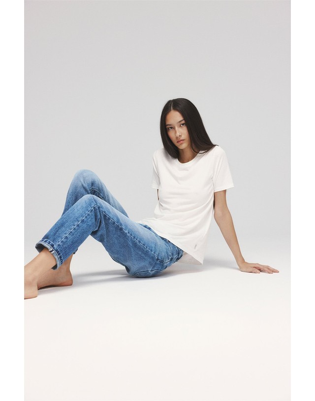 블루 바나나 에코알프 스트레이트 워시드 데님 청바지 MCWGAPADAKOT1005S26 LIGHT-DENIM 착용컷