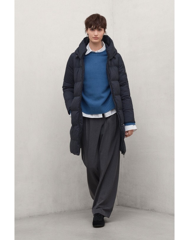 블루 바나나 에코알프 릴렉스핏 후드 롱 패딩 코트 MCWGAJKMANLI0987W26 DEEP-NAVY 네이비 착용컷