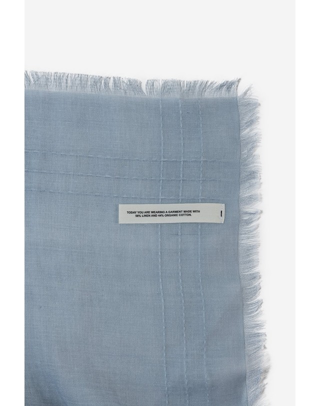 블루 바나나 에코알프 프레이드 코튼 스카프 MCWACSFFITZB0798S26 BLUE-DENIM 착용컷