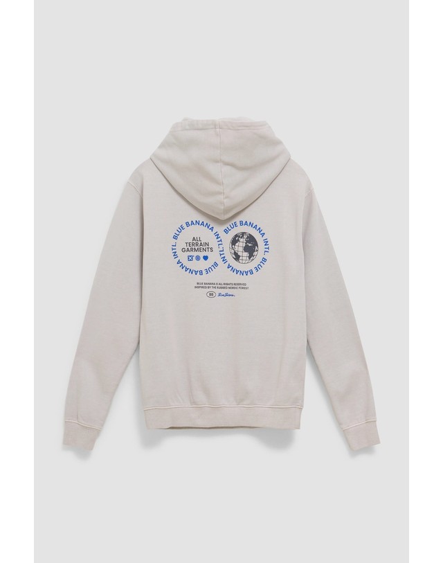 블루 바나나 블루바나나 워시드 프린트 레귤러핏 후디 AW26UG016VASGY06 LIGHT GREY 그레이 착용컷