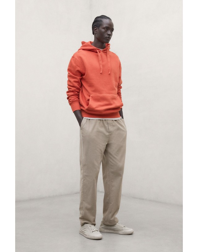 블루 바나나 에코알프 릴렉스핏 포켓 후드 스웨트셔츠 MCMGASTPATES0833W26 BURNEDORANGE 오렌지 착용컷