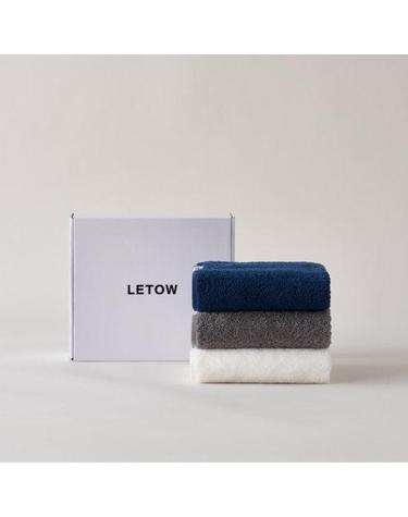 [르토우] 더코어40수 210g 페이스타월 GIFT SET 화이트 그레이 블루
