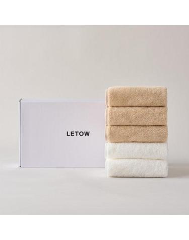 [르토우] 더코어40수 210g 페이스타월 화이트 베이지 GIFT 5P