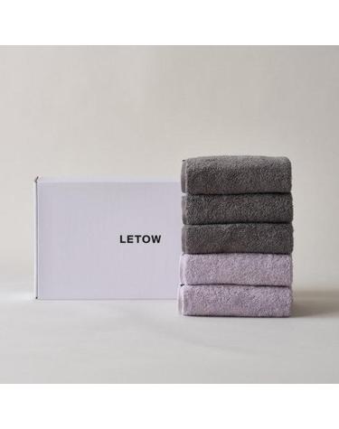 [르토우] 더코어40수 210g 페이스타월 라벤더 그레이 GIFT 5P