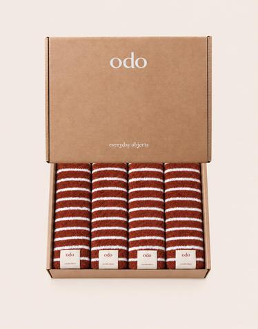오도 시그니처 호텔수건 4P 220g 고중량 호텔타월 뱀부코튼 40수 기프트세트