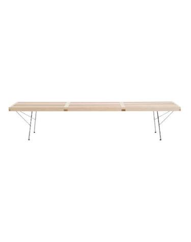 허먼밀러 넬슨 플랫폼 벤치 (72인치) 크롬 베이스 메이플 슬랫 Nelson Platform Bench (72in)