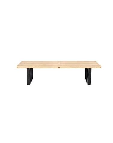 허먼밀러 넬슨 플랫폼 벤치 (60인치) 에보나이즈드 우드 베이스 메이플 슬랫 Nelson Platform Bench (60in)