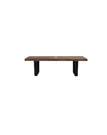 허먼밀러 넬슨 플랫폼 벤치 (48인치) 에보나이즈드 우드 베이스 월넛 슬랫 Nelson Platform Bench (48in)