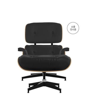 허먼밀러 임스 라운지 체어 & 오토만 톨 월넛 레더 옵시디안 Prone Leather - Obsidian Eames Lounge Chair and Ottoman Tall