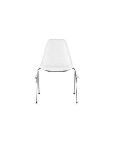 허먼밀러 임스 몰디드 플라스틱 사이드 체어 (스태킹 베이스) 화이트셸 크롬 베이스 Eames Molded Plastic Side Chair - Wire Base
