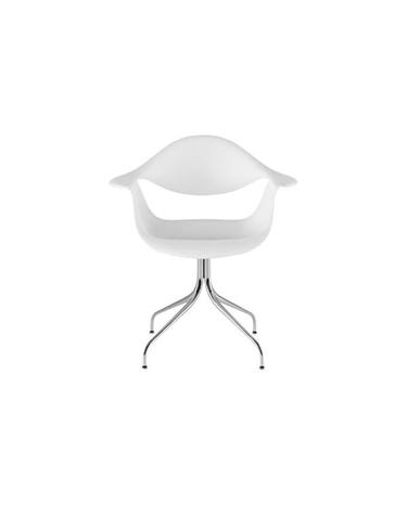 허먼밀러 넬슨 스웨그 레그 암체어 화이트 크롬 레그 Nelson Swag Leg Armchair