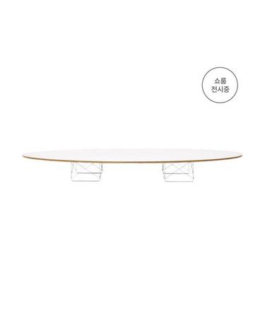 허먼밀러 임스 와이어 베이스 엘립티컬 테이블 (서프보드) 화이트 탑 크롬 와이어 베이스 Eames Wire Base Elliptical Table