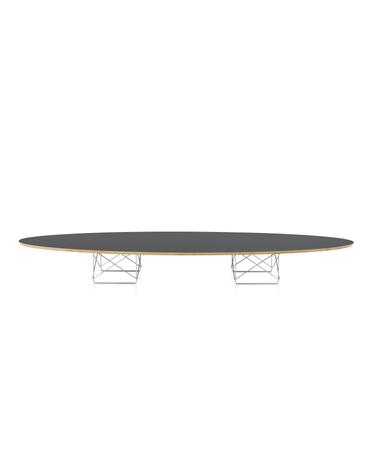 허먼밀러 임스 와이어 베이스 엘립티컬 테이블 (서프보드) 블랙 탑 크롬 와이어 베이스 Eames Wire Base Elliptical Table