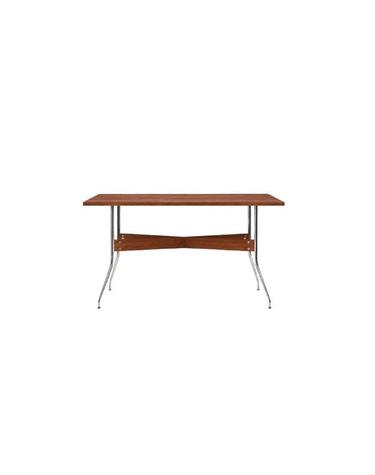허먼밀러 넬슨 스웨그 레그 워크 테이블 월넛 베니어 탑 크롬 스웨그 레그 Nelson Swag Leg Work Table