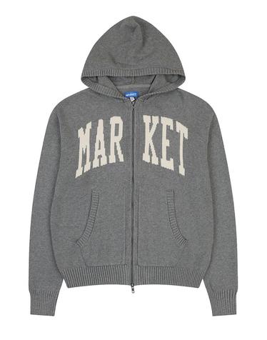 [MARKET] 마켓 CLASSIC MARKET ARC FULL ZIP SWEATER HOODIE 그레이 / MK5CJI0001GR