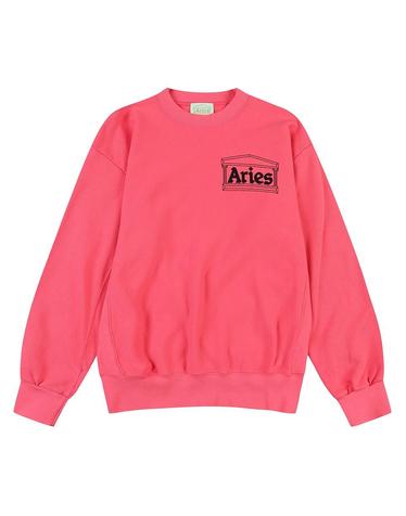 [ARIES] 에리즈 Premium Temple 스웨트셔츠 핑크 / AED5MT0002PK