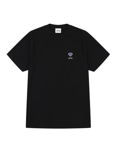 [ARTE] 아르테 Tommy 하트 패치 티셔츠 블랙 / A1D5TT0002BK
