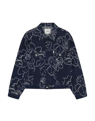 [ARTE] 아르테 Flower Stitch 데님 자켓 네이비 / A14COJ0005NV