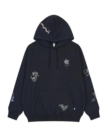 [RECEPTION] 리셉션 BF COTTON BRUSH FLEECE 후디 다크 네이비 / RN4CHD0001NV