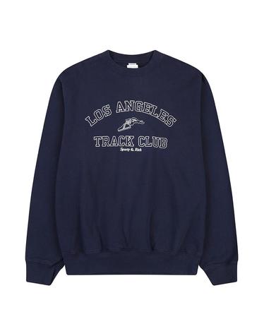 [Sporty & Rich] 스포티앤리치 트랙 클럽 크루넥 맨투맨네이비 / SRD4MT0008NV