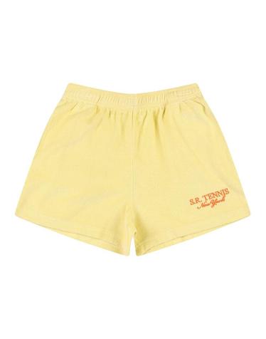 [Sporty & Rich] 스포티앤리치 SR 스포츠 테리 쇼츠 옐로우 / SRD1SP0004YL