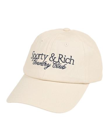 [Sporty Rich] 스포티앤리치 SR 컨트리 클럽 햇 아이보리 / SRD4HT0200IV