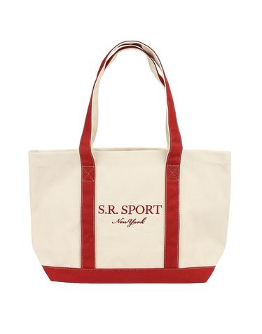 [Sporty Rich] 스포티앤리치 SR 스포츠 투톤 토트백 레드 / SRD4HB0205RD