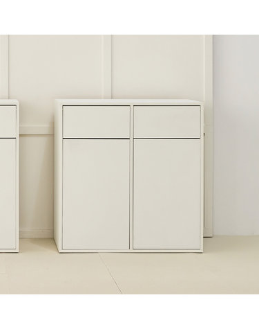 이븐 휴지통 분리수거장 탕비실 커피머신 받침대 773x400x800mm, 2단