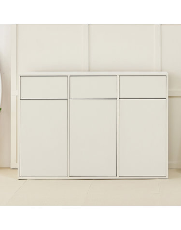 이븐 휴지통 분리수거장 탕비실 커피머신 받침대 1152x400x800mm, 3단