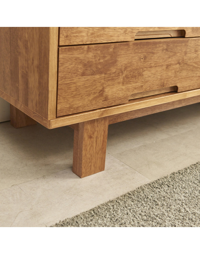 가구본 존 700 원목 틈새 슬림 침대 옆 미니 협탁 3단서랍 착용컷