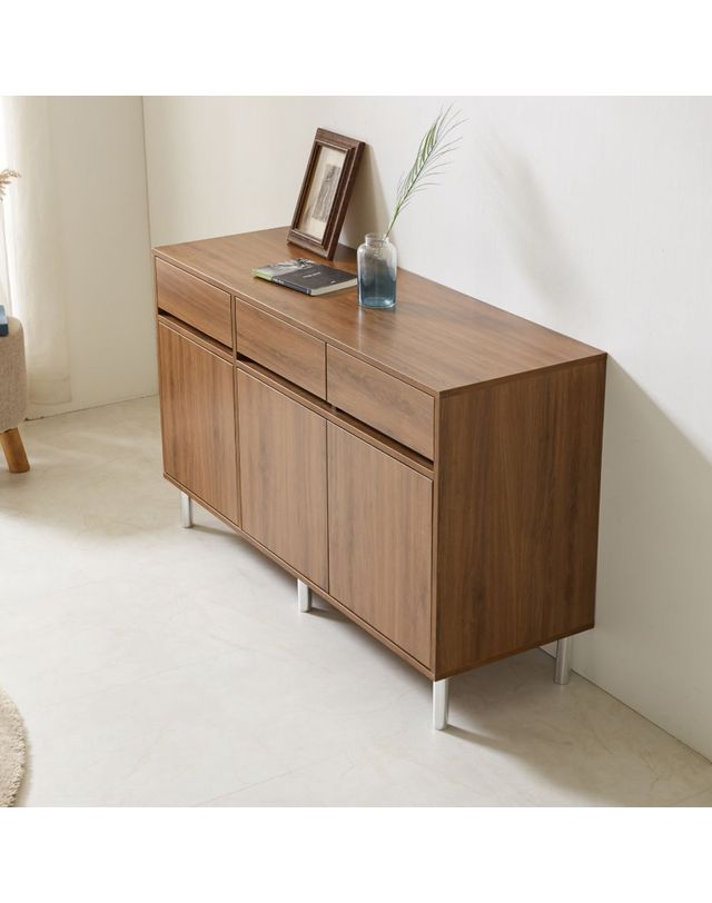 가구본 벨 1200 65인치티비장 티브다이 폭좁은 슬림 낮은 안방 1200x400x730mm, 우드 착용컷