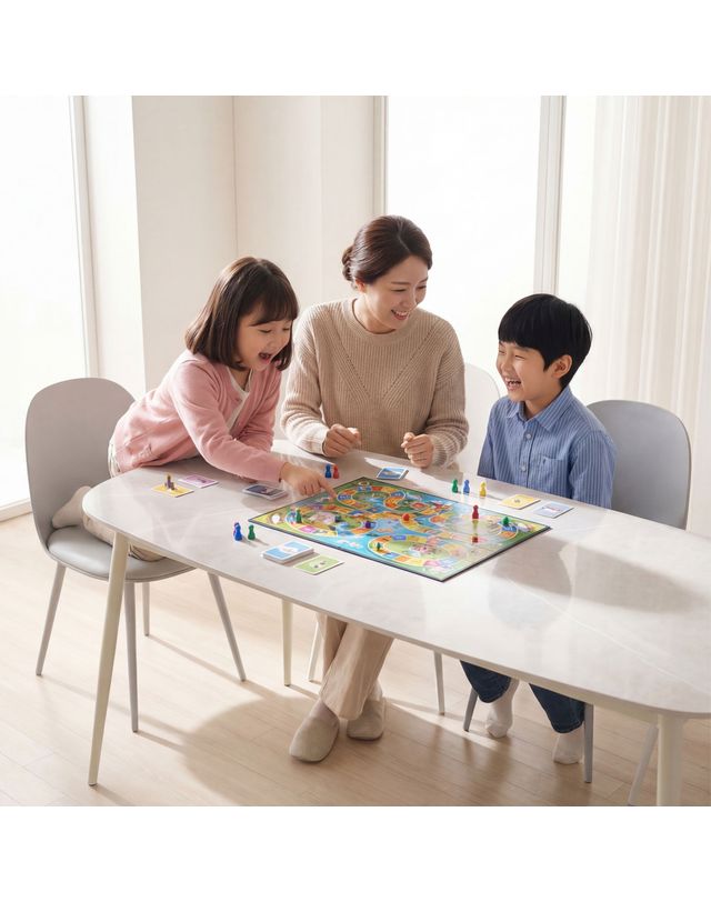 가구본 레티 6인 포세린세라믹 식탁세트 착용컷